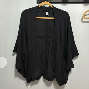 Athleta small black knit cape jacket